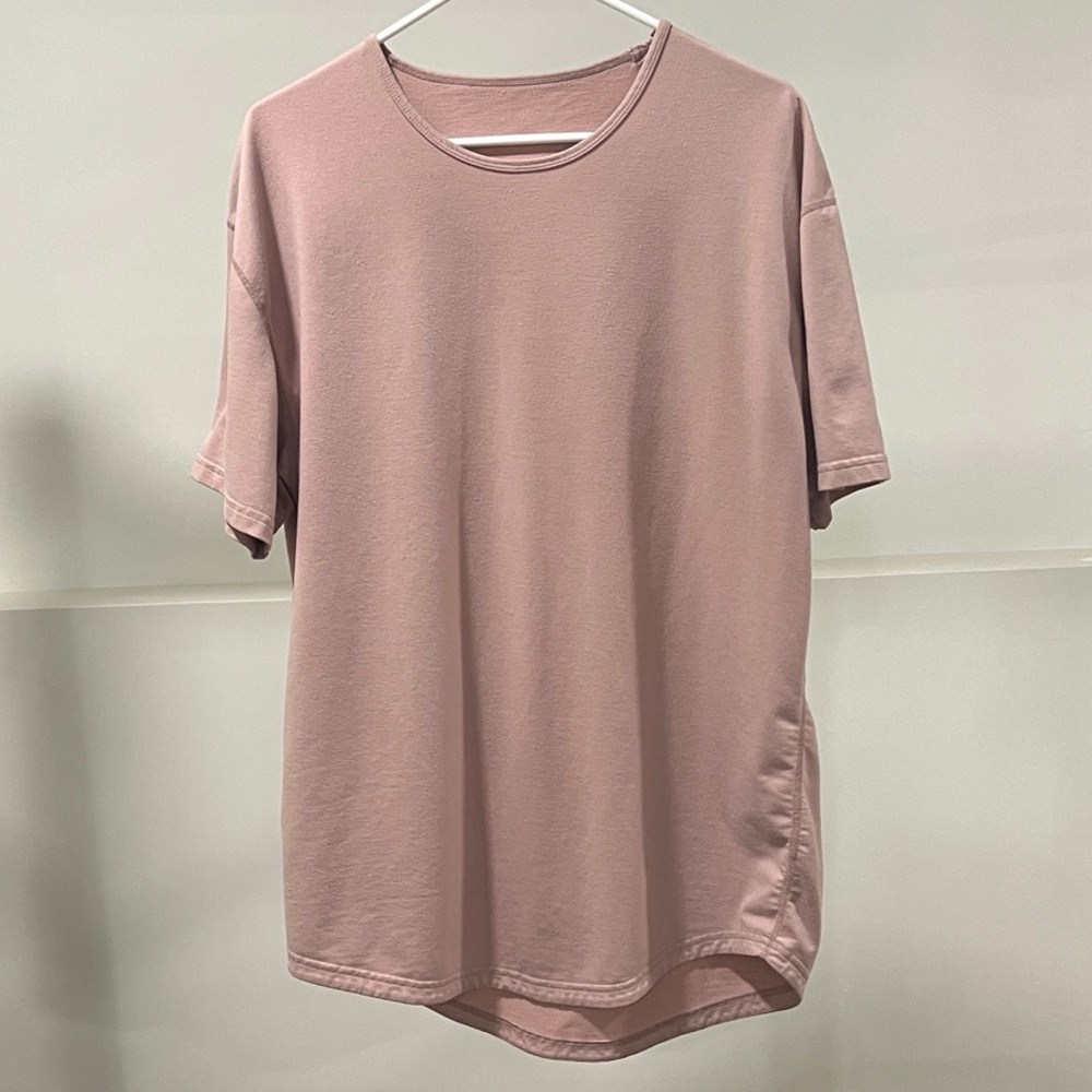 BYLT Basics Men’s XL Pink Short Sleeve Crew Neck Cotton Casual